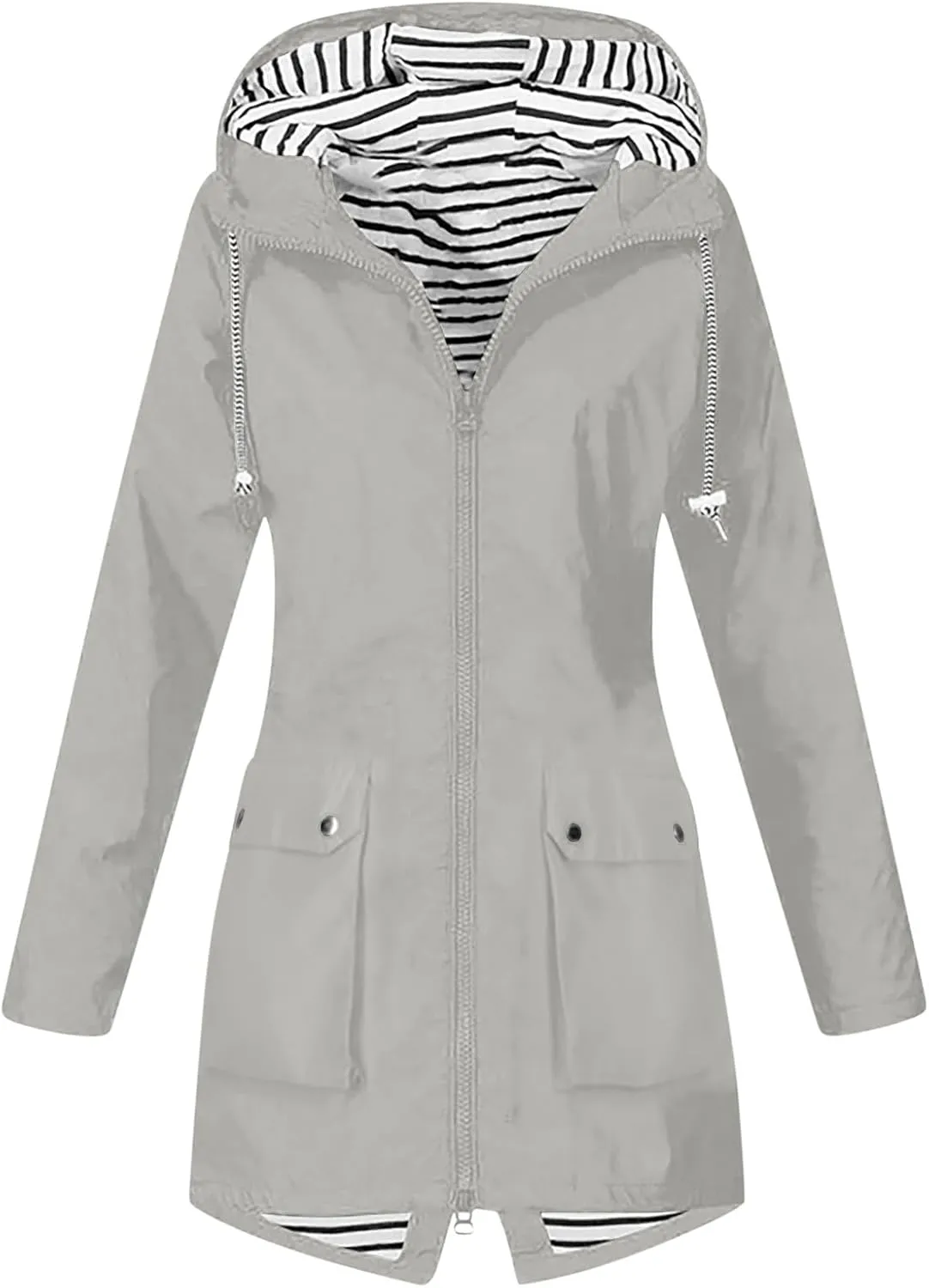 2024 Womens Coat Double Breasted Outwear Lapel Jacket Long Winter Casual Solid Coats Trench Coat With Pockets