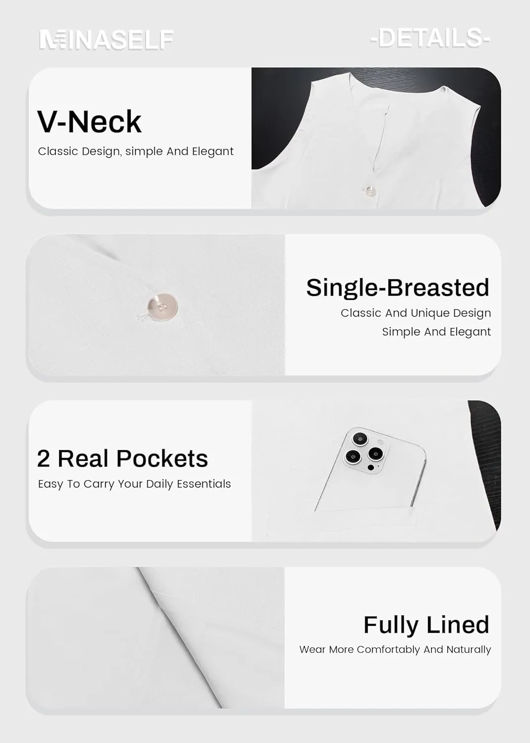 2025 Women's Summer Linen Vest Blazer Long Y2K Lightweight Fully-Lined V-Neck Fashion Casual Jackets Tops Pockets
