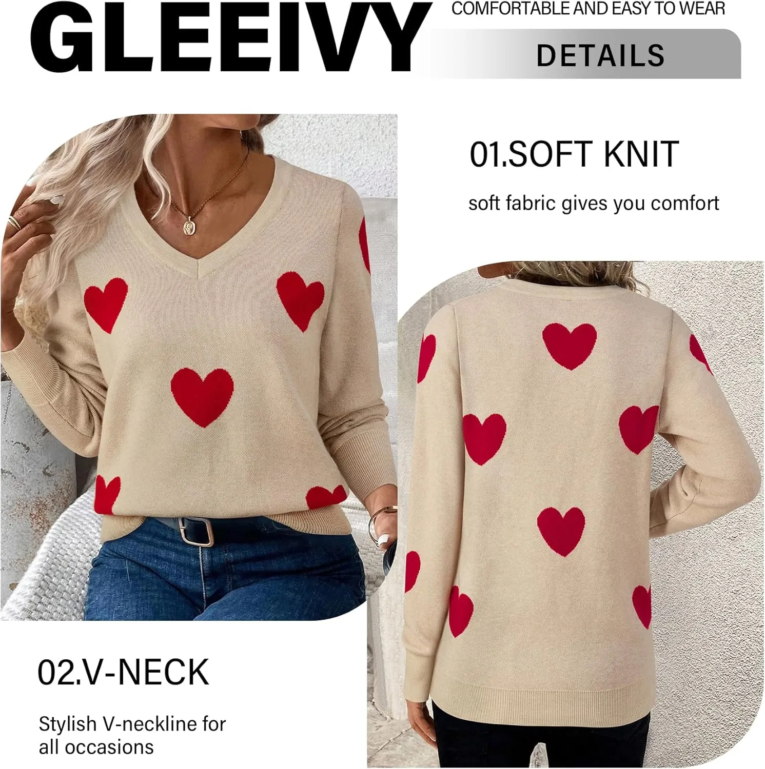 2025 Women's Sweaters Knitted Ribbed Casual Thin Long Sleeve Pullover V Neck Lightweight Sweatshirts Cute Blouse Tops