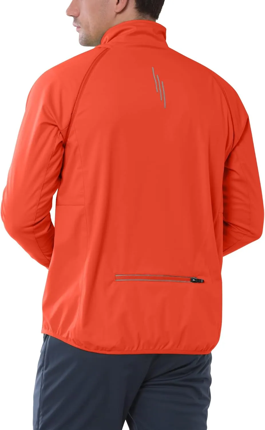 33,000ft Men's Cycling Jacket Long Sleeve, Waterproof Running Bike Vest Outerwear Reflective Windproof Sleeveless Jacket
