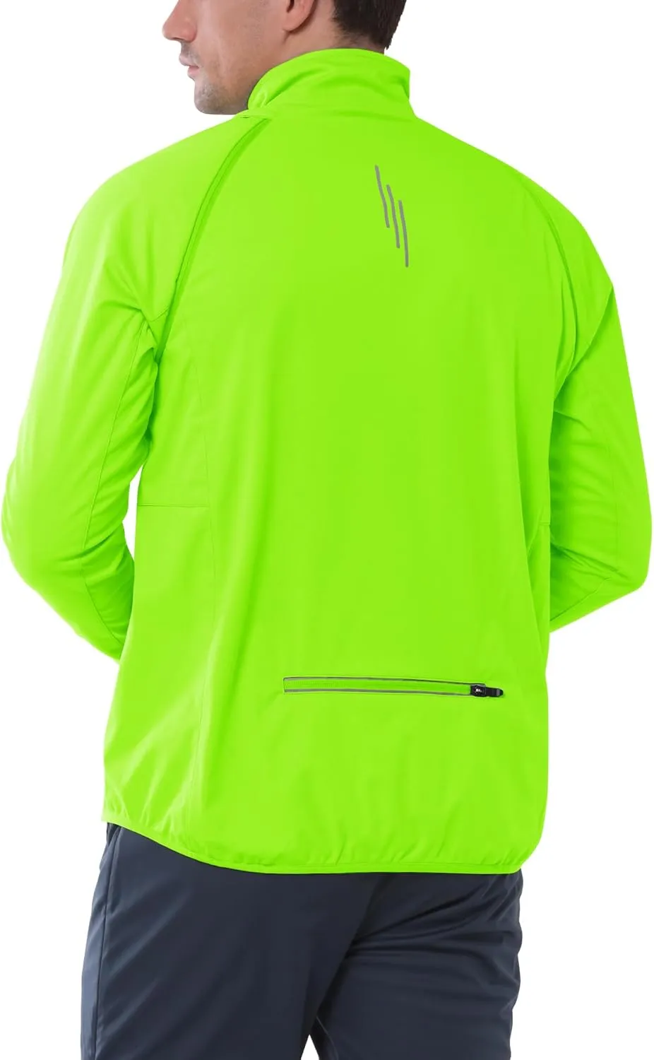 33,000ft Men's Cycling Jacket Long Sleeve, Waterproof Running Bike Vest Outerwear Reflective Windproof Sleeveless Jacket