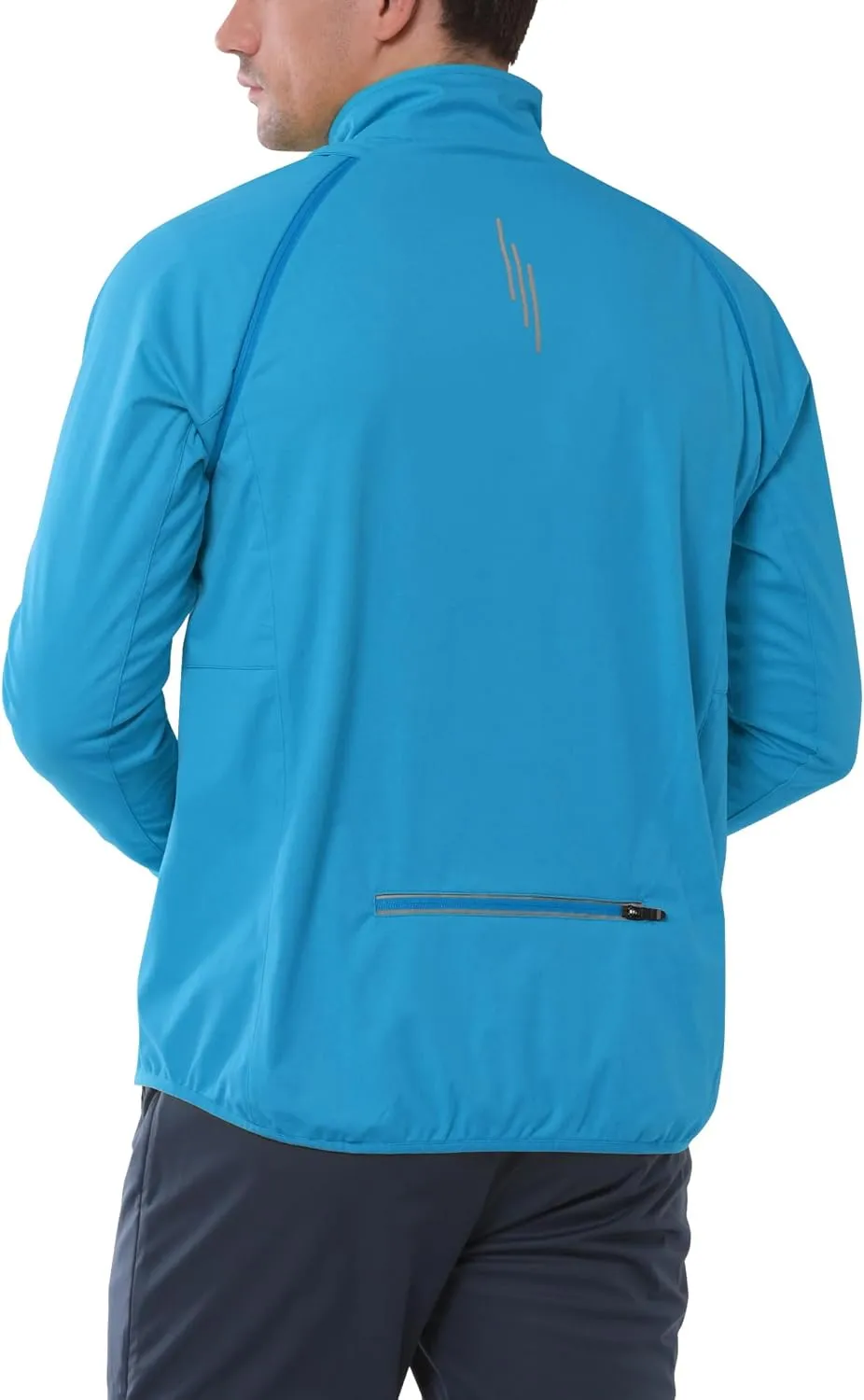 33,000ft Men's Cycling Jacket Long Sleeve, Waterproof Running Bike Vest Outerwear Reflective Windproof Sleeveless Jacket