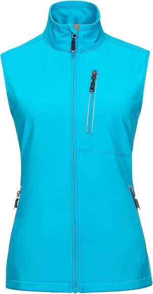 33,000ft Women's Lightweight Running Vest Outerwear with Pockets, Windproof Sleeveless Jacket for Golf Hiking Travel