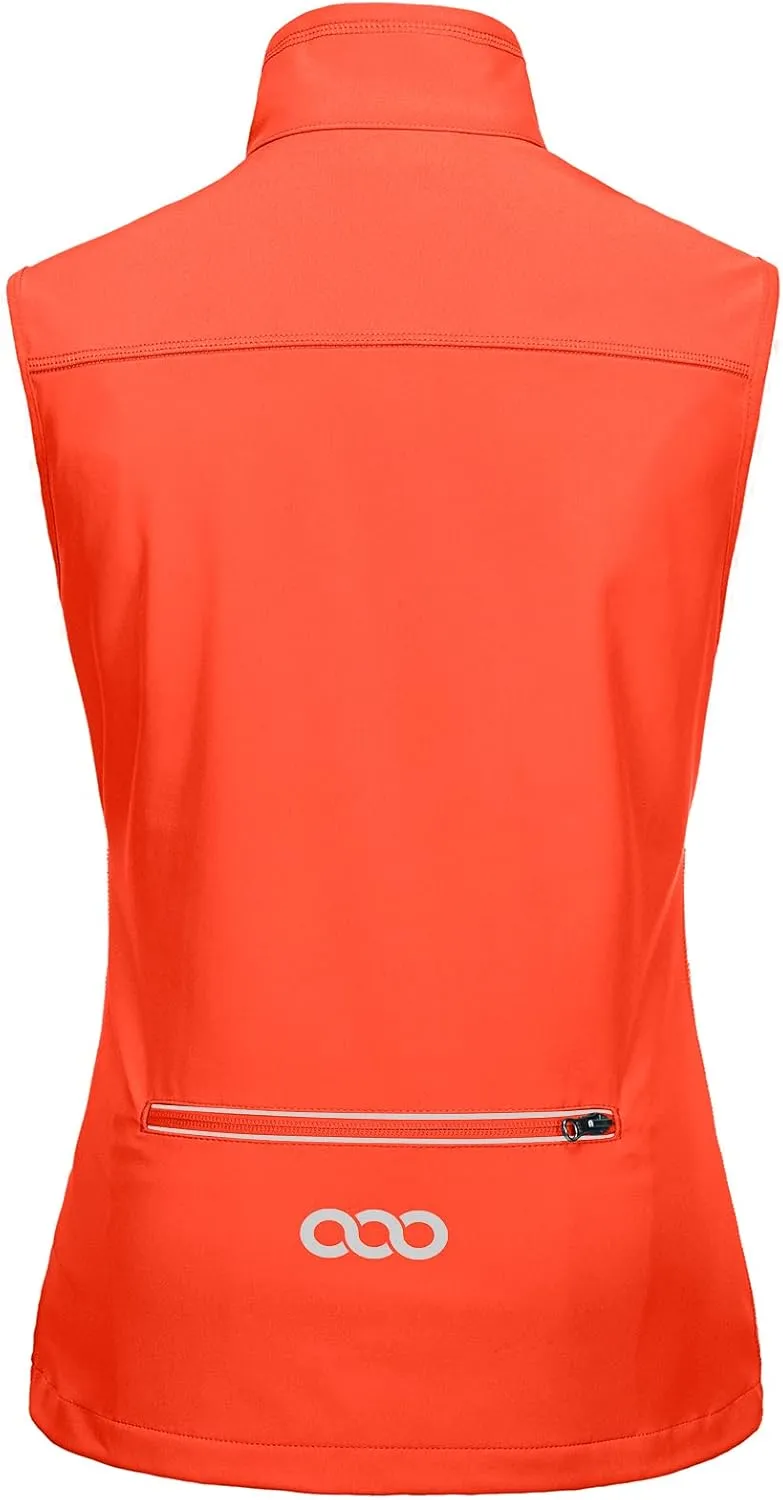 33,000ft Women's Lightweight Running Vest Outerwear with Pockets, Windproof Sleeveless Jacket for Golf Hiking Travel