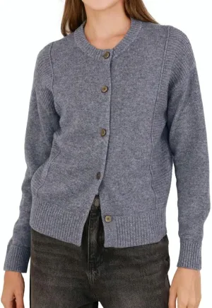 Amazhiyu Women's 100% Wool Button Down Sweaters Winter Long Sleeve Knit Cardigan