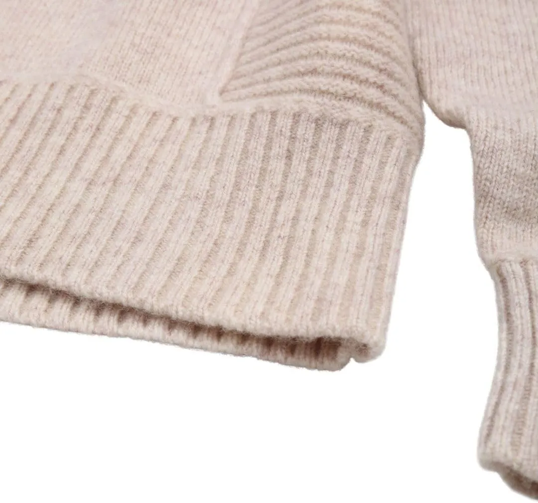 Amazhiyu Women's 100% Wool Button Down Sweaters Winter Long Sleeve Knit Cardigan