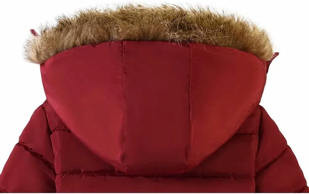 AMIYAN Toddler Boys Girls Down Jacket Hooded Thickened Warm Winter Coat Outerwear 1-6Years