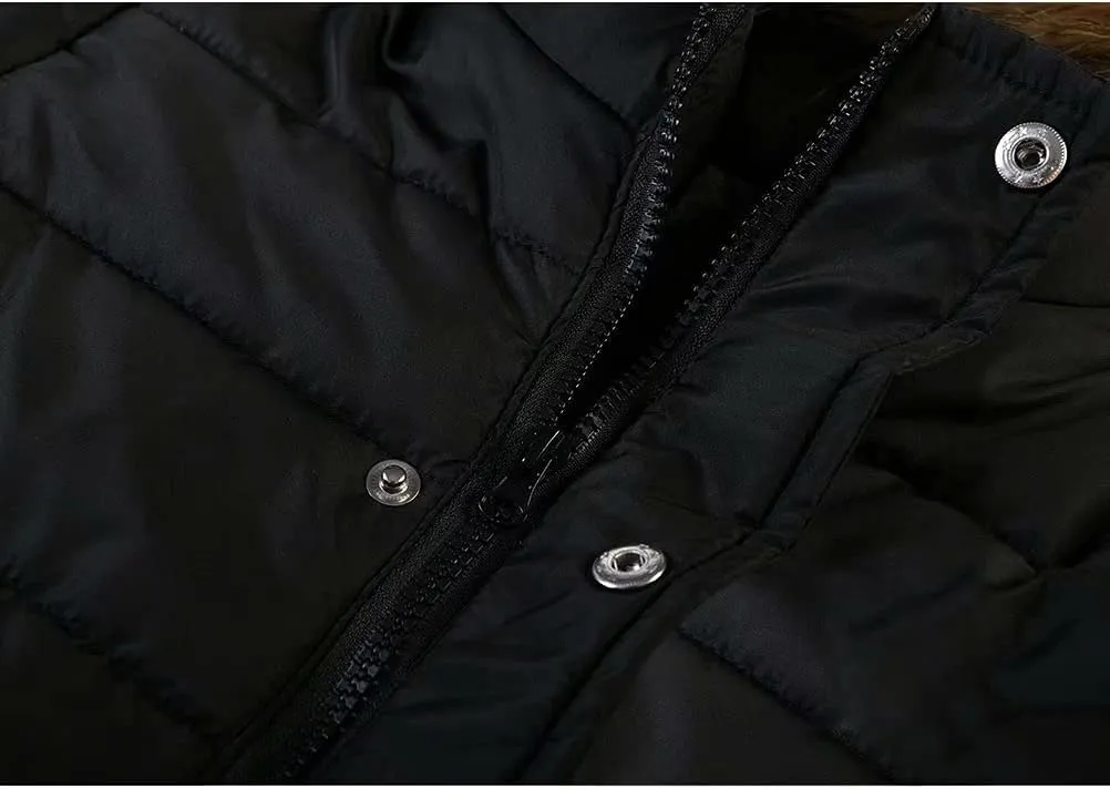 AMIYAN Toddler Boys Girls Down Jacket Hooded Thickened Warm Winter Coat Outerwear 1-6Years