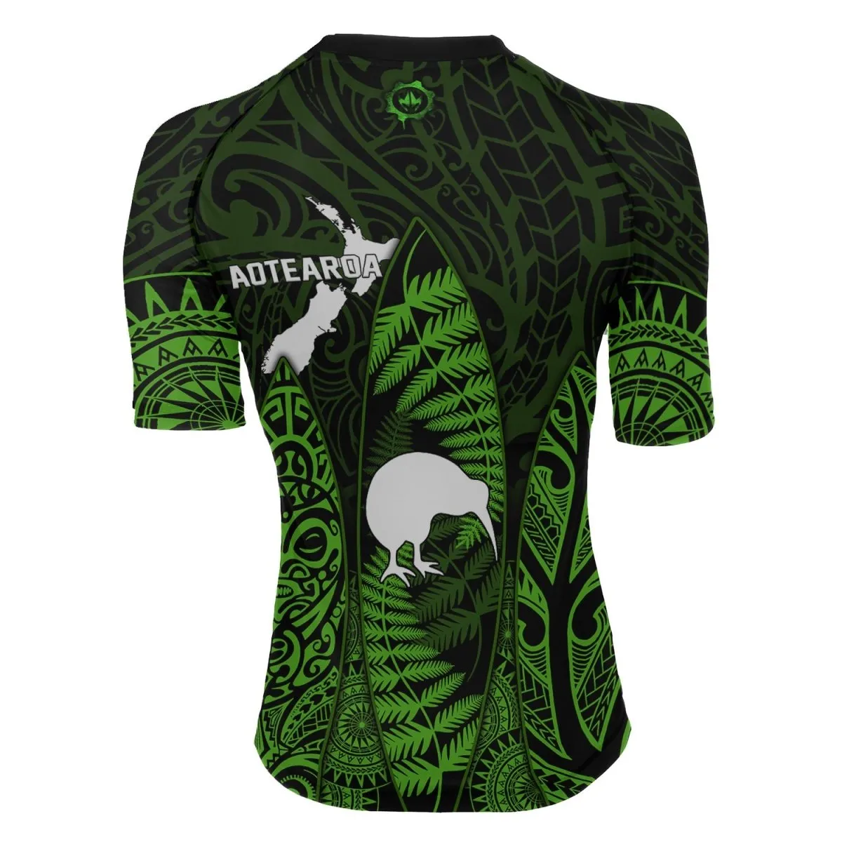 Aotearoa Kiwi Bird Women's Short Sleeve Rash Guard