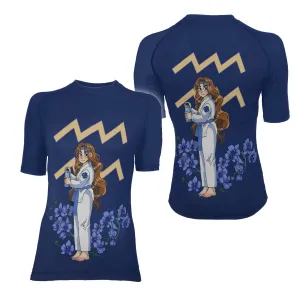 Aquarius Mom Women's Short Sleeve Rash Guard