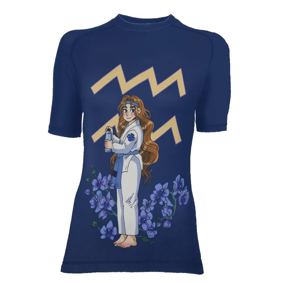 Aquarius Mom Women's Short Sleeve Rash Guard