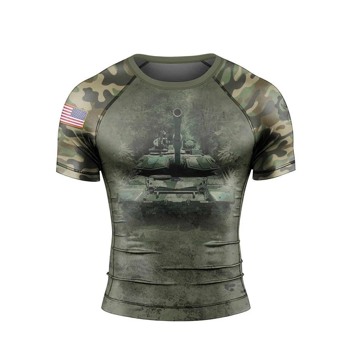 Army Camo Men's Short Sleeve Rash Guard