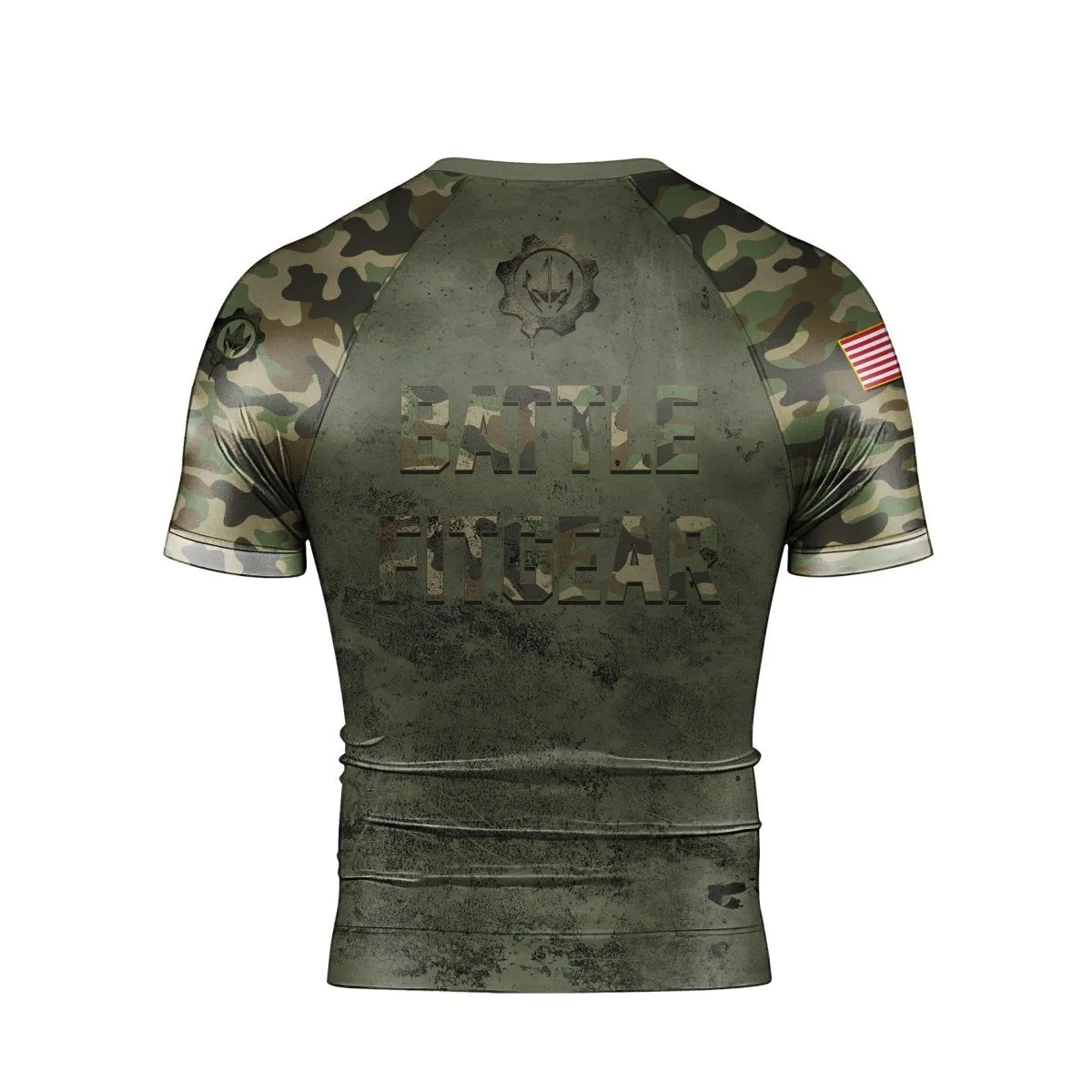 Army Camo Men's Short Sleeve Rash Guard