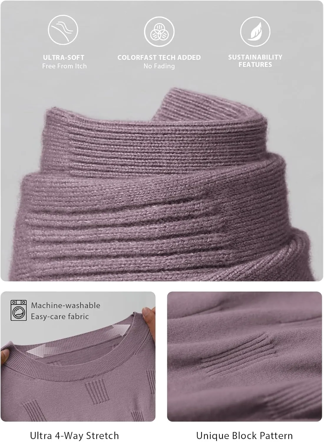 ATHMILE Womens Sweaters Knit Long Sleeve Pullover Tops Trendy Dressy Business Casual Winter Clothes Outfit Fashion 2025