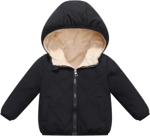 Baby Boy Winter Fleece Coat Toddler Puffer Jacket Infant Girl Outerwear Clothes