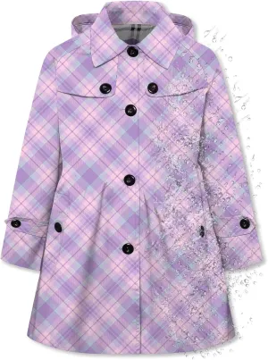 Betusline Girl's Hooded Trench Coat Single Breasted Dress Outerwear, 2-14 Years