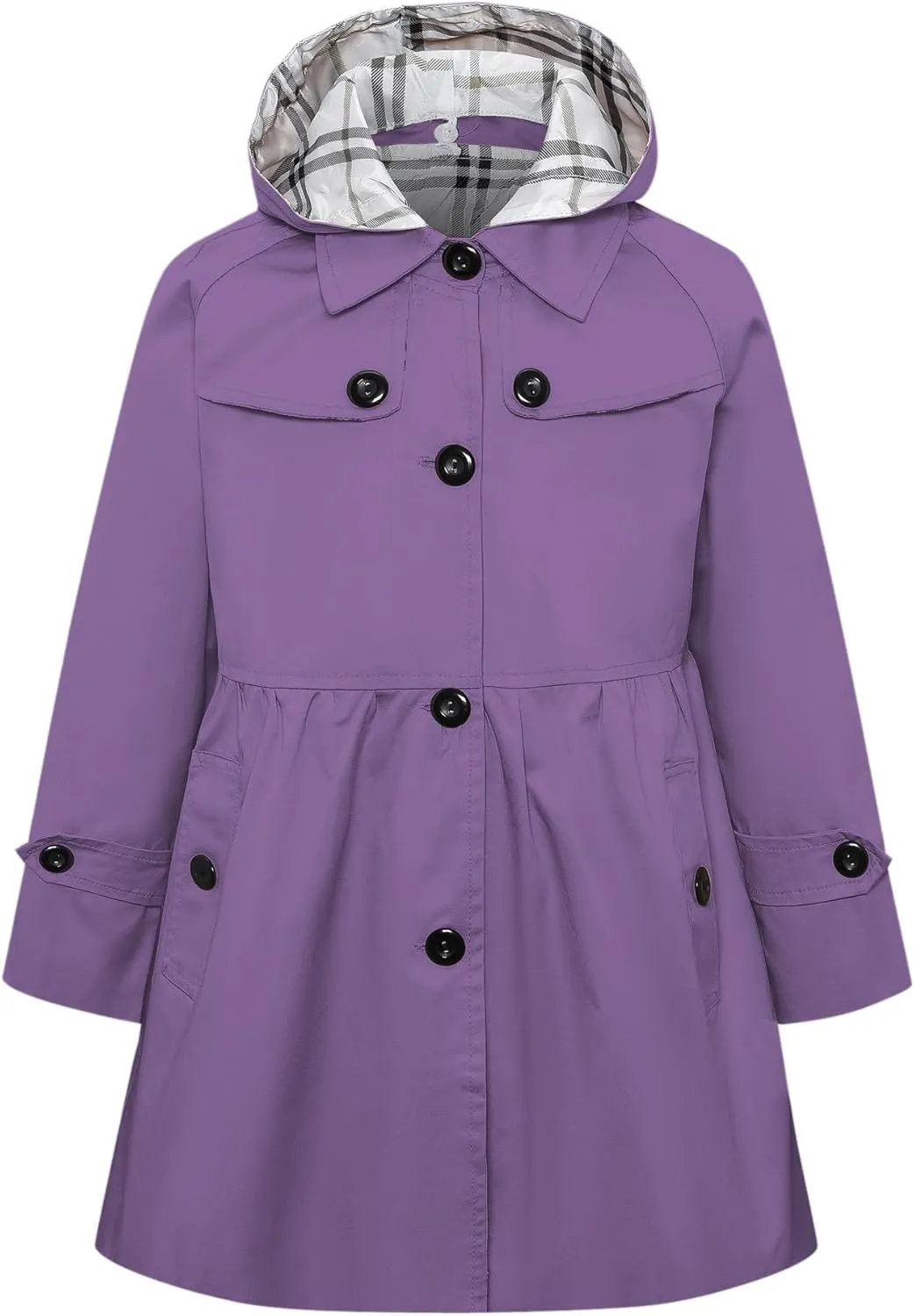 Betusline Girl's Single Breasted Trench Coat Dress Coat Outerwear, 2-14 Years