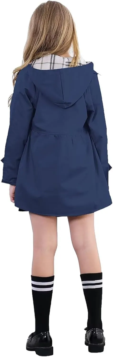 Betusline Girl's Single Breasted Trench Coat Dress Coat Outerwear, 2-14 Years
