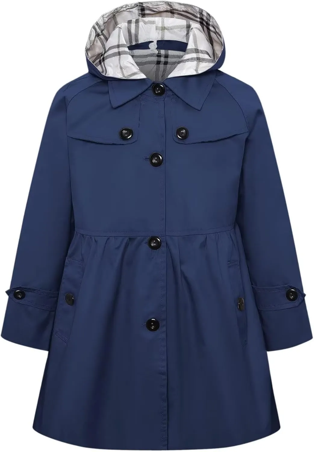 Betusline Girl's Single Breasted Trench Coat Dress Coat Outerwear, 2-14 Years