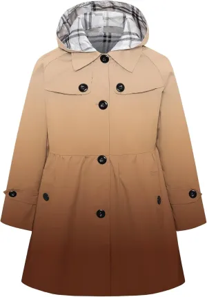 Betusline Girl's Single Breasted Trench Coat Dress Coat Outerwear, 2-14 Years