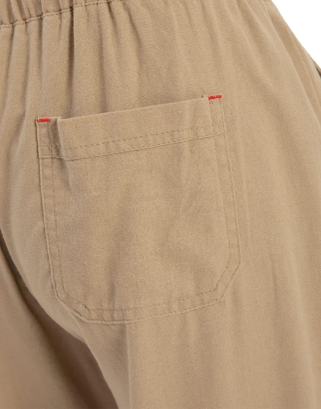 Bonnorth Men's Linen Loose Drawstring Elastic Waist Wide Leg Solid Casual Pants