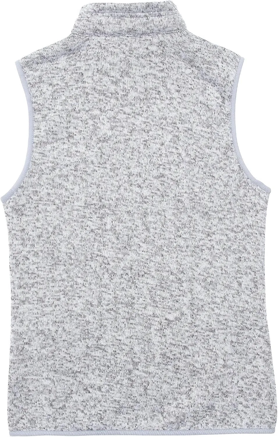 Bonnorth Women's Zip Up Sweater Fleece Vest, Sherpa Lined Windproof Warm Vest with Pocket