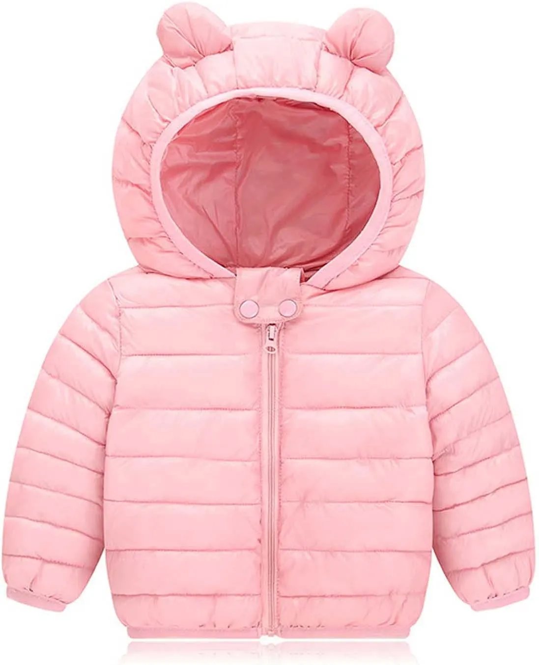 BOXIACEY Toddler Winter Coat Bear Ears Hood Down Jacket Hooded Puffer Jacket Padded Down Coats Windproof Snow Outerwear