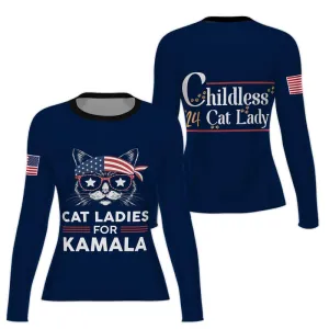 Cat Ladies For Kamala Women's Long Sleeve Rash Guard