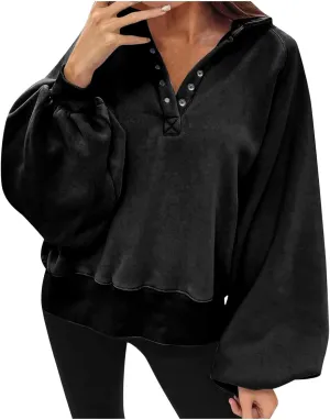Ceboyel Oversized Sweatshirts for Women Lantern Sleeve Pullover Loose Fit Trendy Hoodies Trending Winter Outfits Clothes 2023