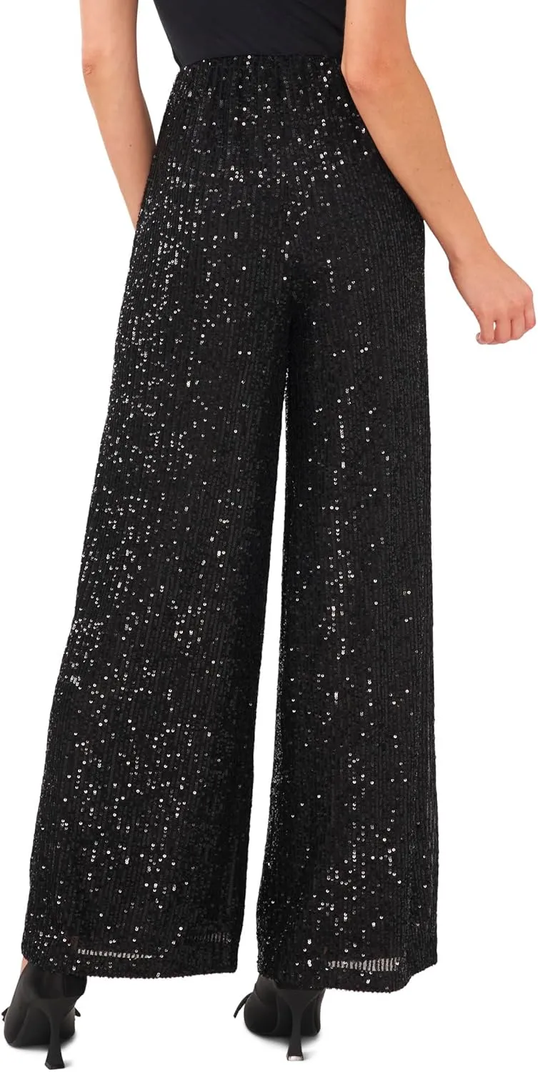CeCe Pull-On Elastic Waist Wide Leg Pants