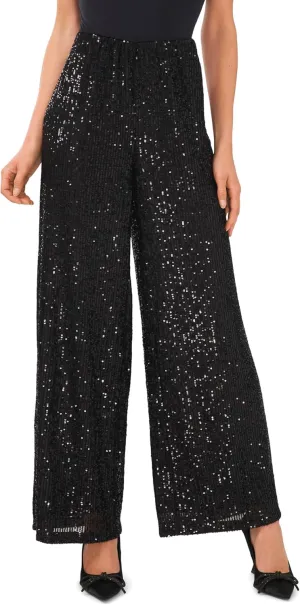 CeCe Pull-On Elastic Waist Wide Leg Pants