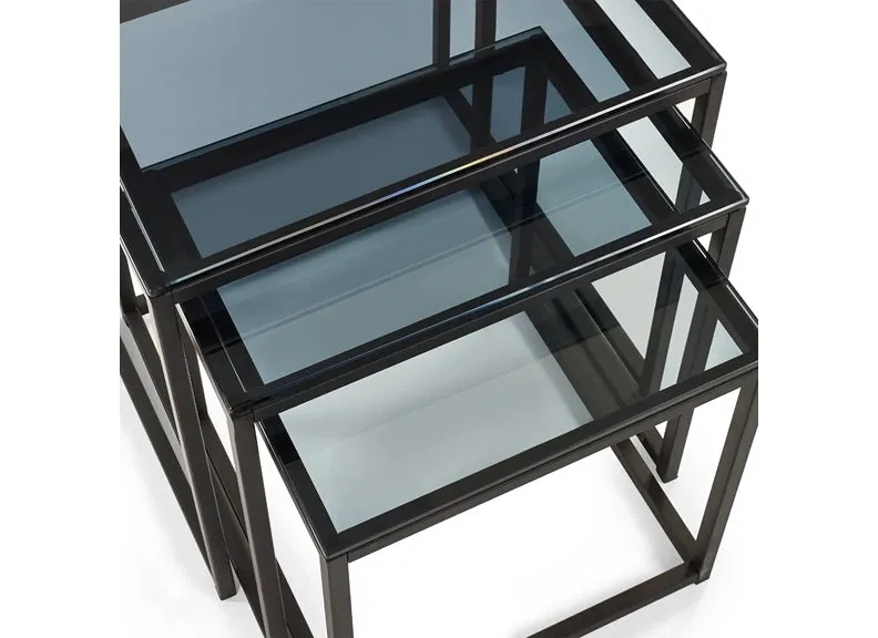 Chicago Smoked Glass Nested Tables