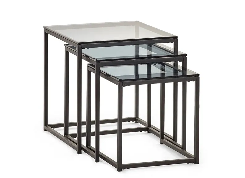 Chicago Smoked Glass Nested Tables
