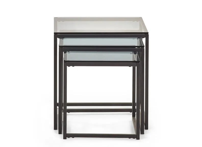 Chicago Smoked Glass Nested Tables