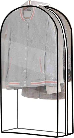 Clear Garment Bag, Clothes Cover for Hanging, Suit Bags with Zipper, Closet Storage, for Shirts, Coats, Dresses(60x25x110cm)