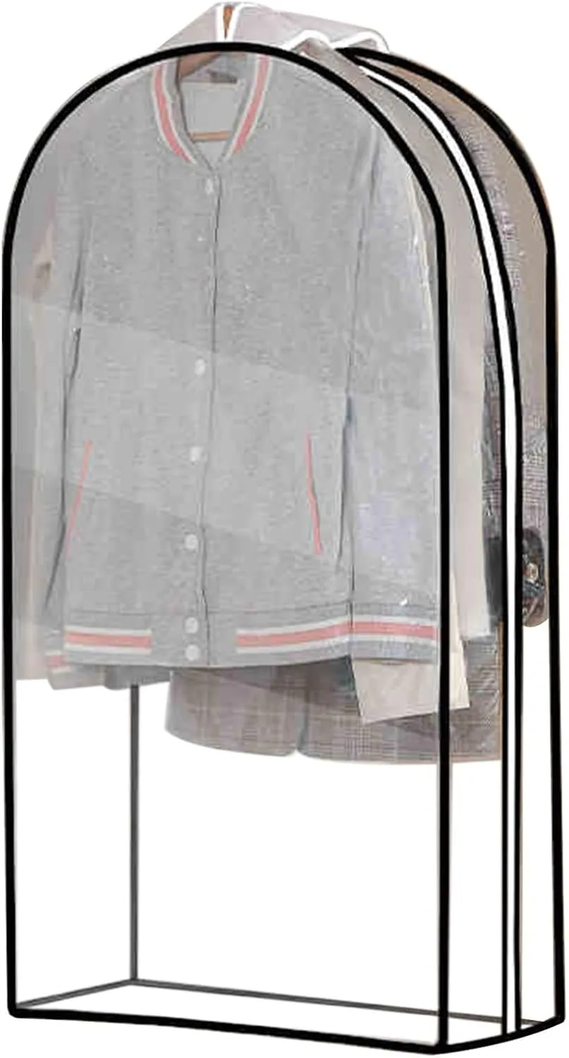 Clear Garment Bag, Clothes Cover for Hanging, Suit Bags with Zipper, Closet Storage, for Shirts, Coats, Dresses(60x25x110cm)