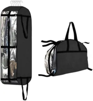Clothes Cover 2pcs 50Garment Bags Suit Bags for Hanging Clothes Closet Storage with 10Gusseted Suit Bags (Color : Black, Size : 60 * 25 * 125cm)