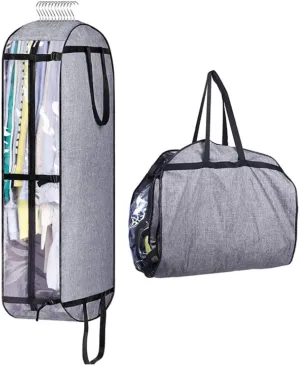 Clothes Cover 2pcs 50Garment Bags Suit Bags for Hanging Clothes Closet Storage with 10Gusseted Suit Bags (Color : Grey, Size : 60 * 25 * 125cm)