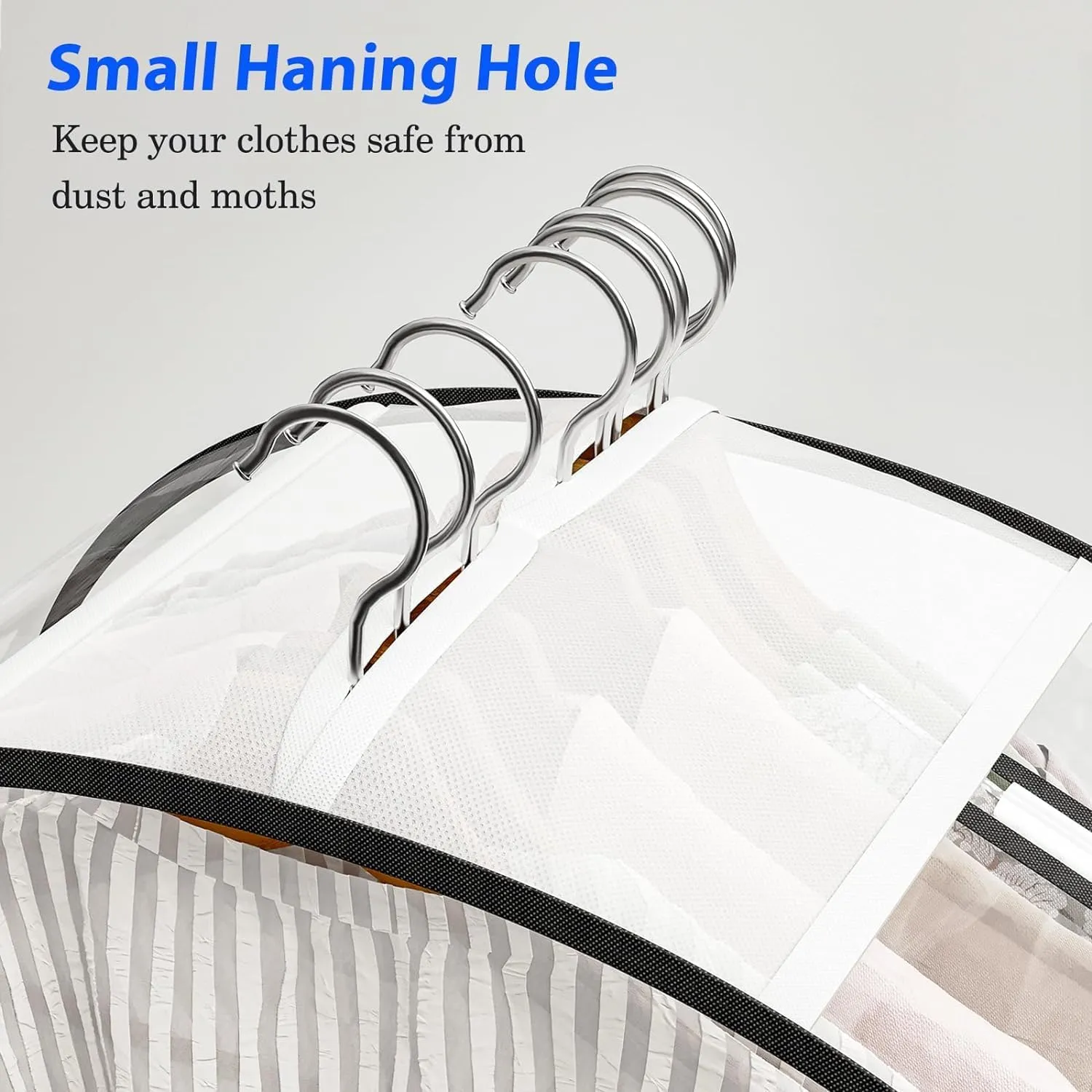 Clothes Cover 4 Pack 40 Clear Garment Bag for Hanging Clothes with 10 Gusseted Suit Bags Suit Bags