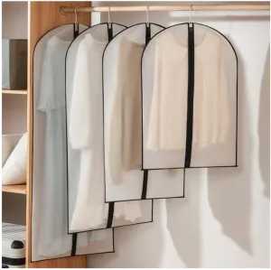 Clothes Cover 4 Packs Clear Garment Bags Costume Bag for Travel Hanging Clothes Storage Suit Bags Suit Bags