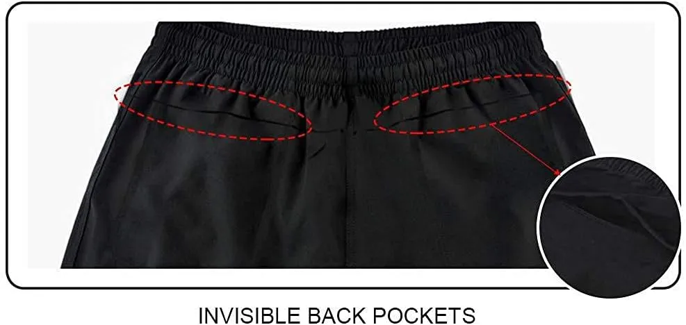 clothin Mens Workout Athletic Pants Elastic-Waist Drawstring Pants for Sport Exercise Travel,Quick-Dry,Stretchy