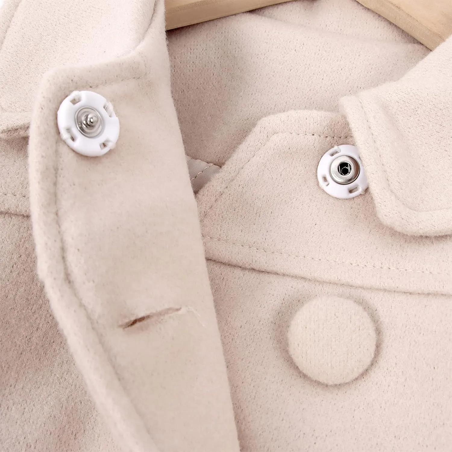 CM C&M WODRO Girls Dress Coat Kids Winter Warm Jacket Long Sleeve Button Trench Coat Pocket Long Peacoat Outerwear 2-7 Years
