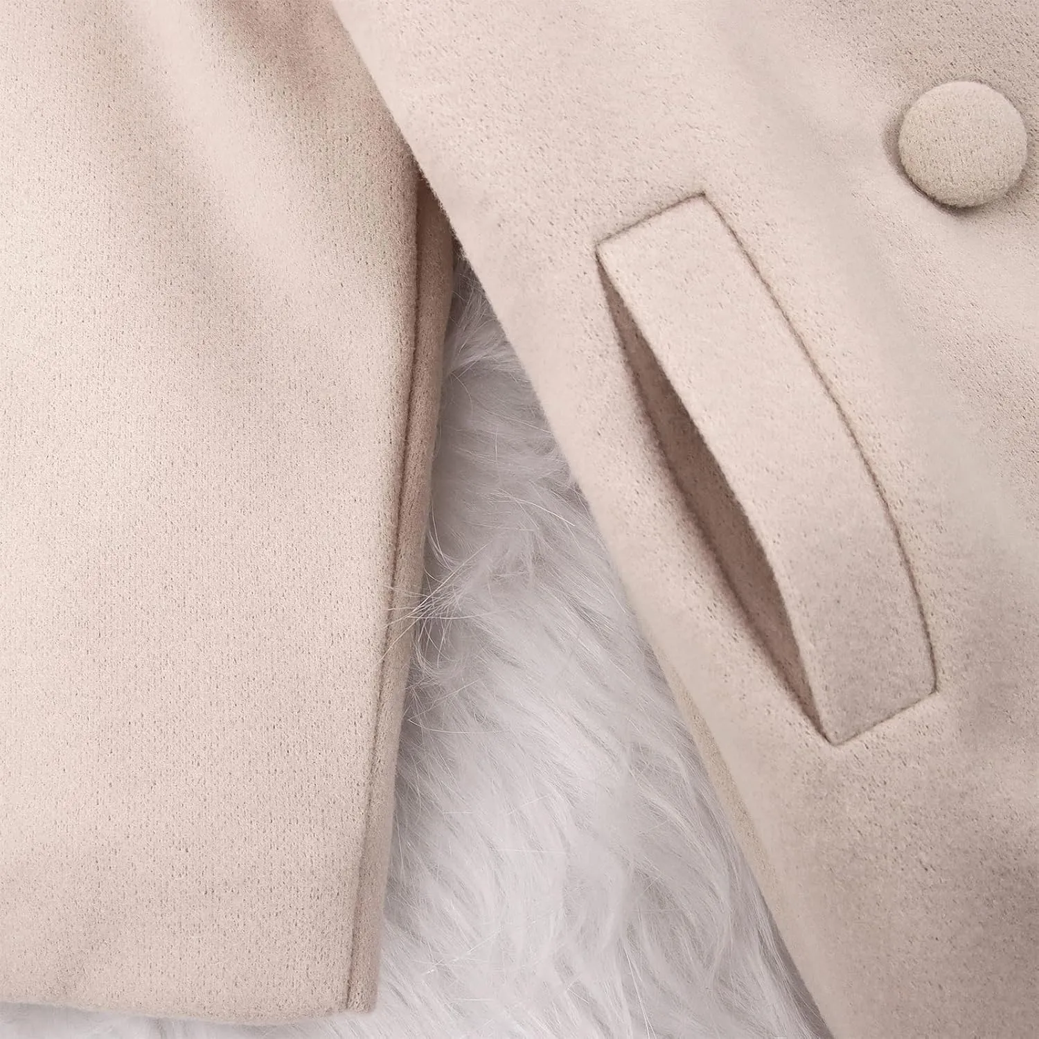 CM C&M WODRO Girls Dress Coat Kids Winter Warm Jacket Long Sleeve Button Trench Coat Pocket Long Peacoat Outerwear 2-7 Years