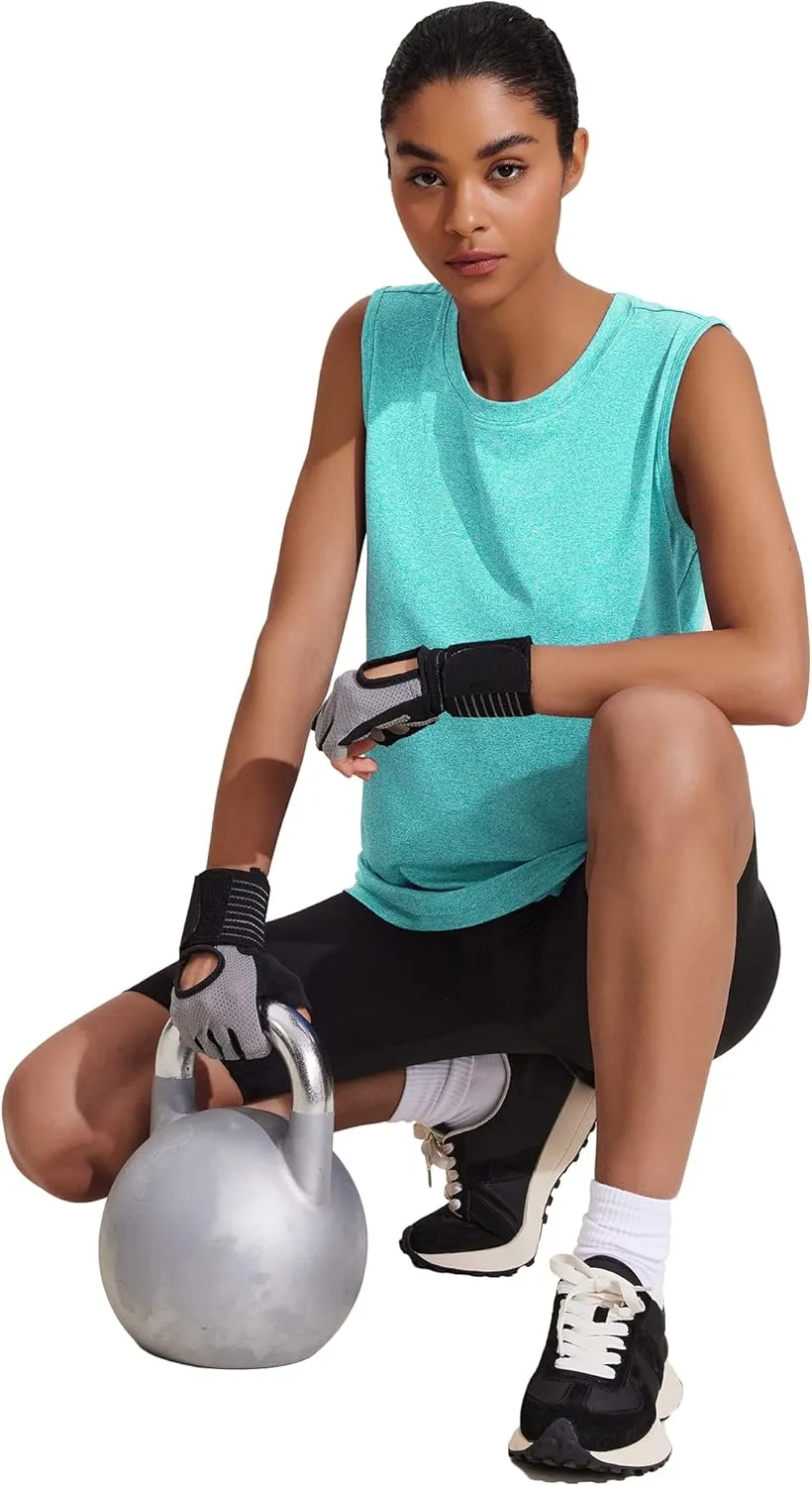 COOrun Women's Sleeveless Athletic Shirts Lightweight Sports Shirt Quick Dry Yoga Tank Tops Muscle Tank