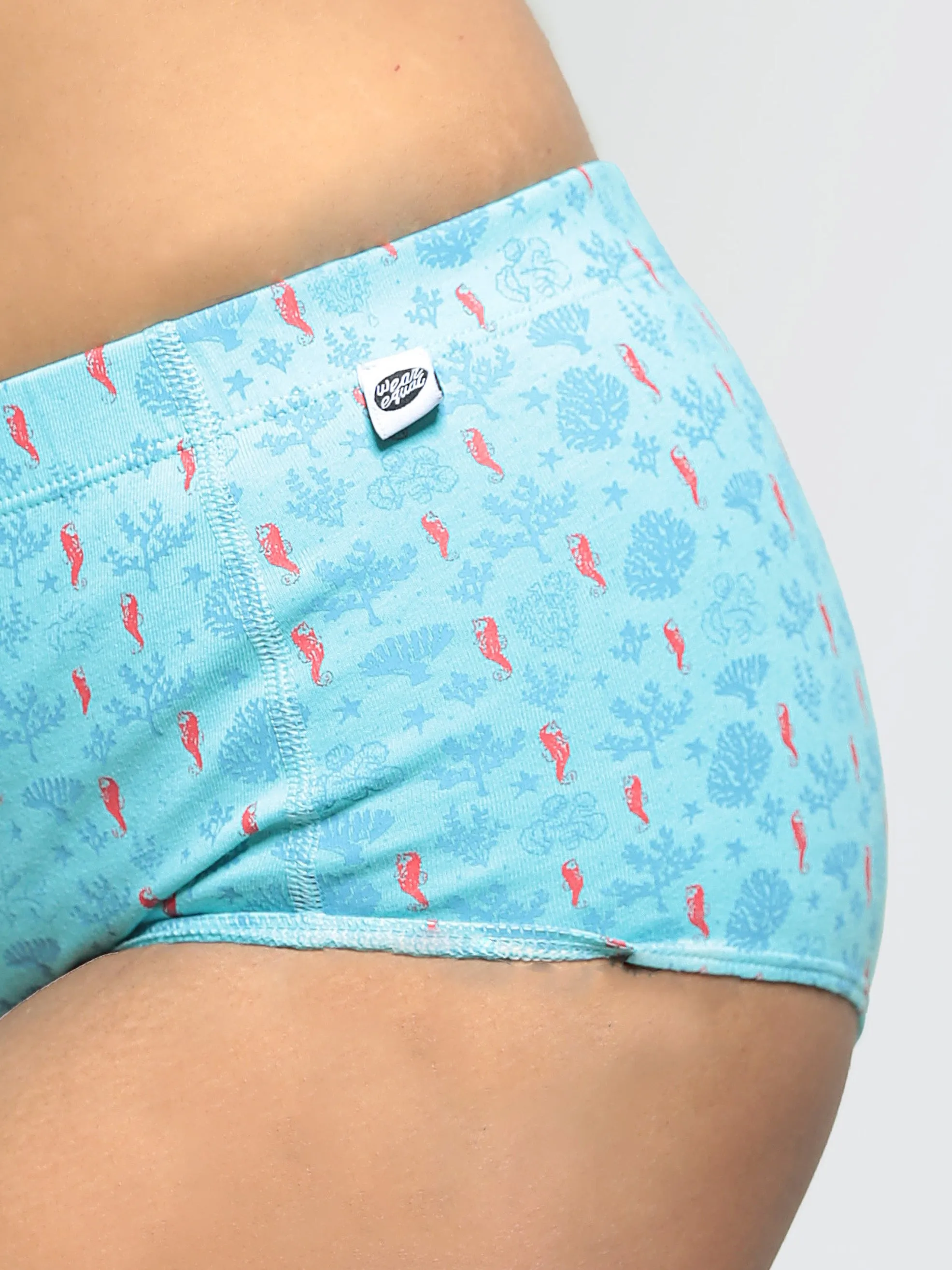 Coral Reef Boy-Shorts Blue