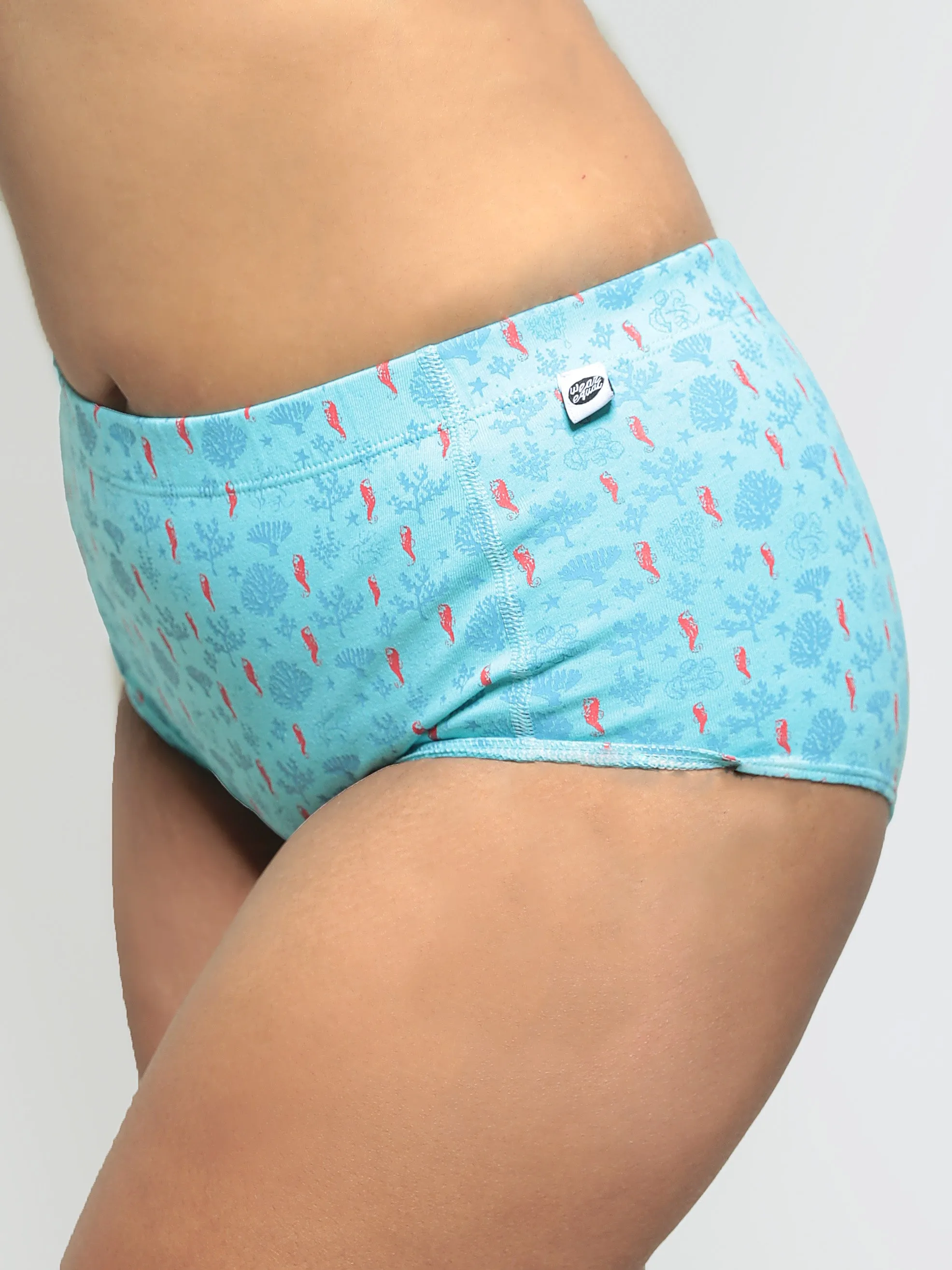 Coral Reef Boy-Shorts Blue