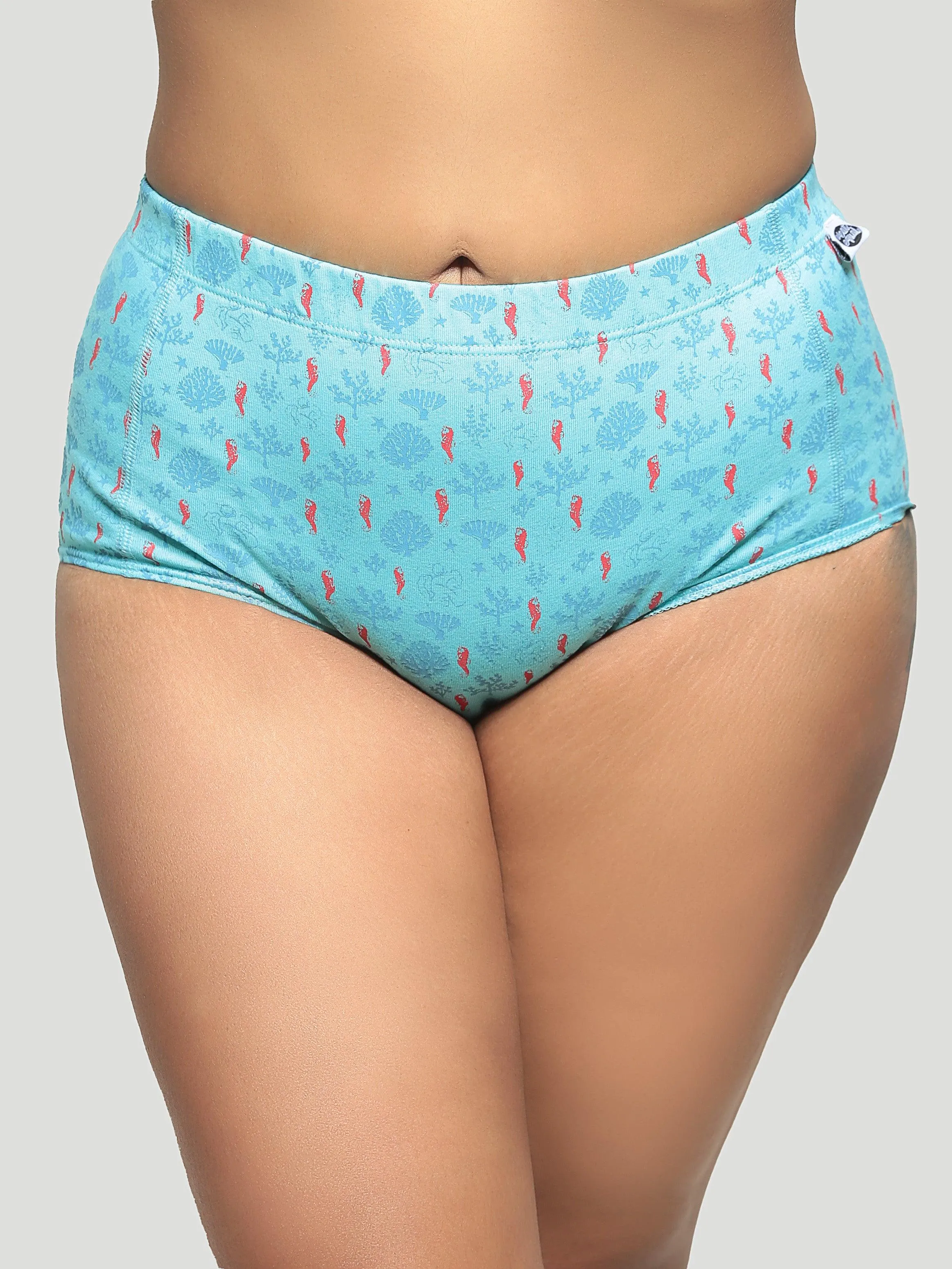 Coral Reef Boy-Shorts Blue
