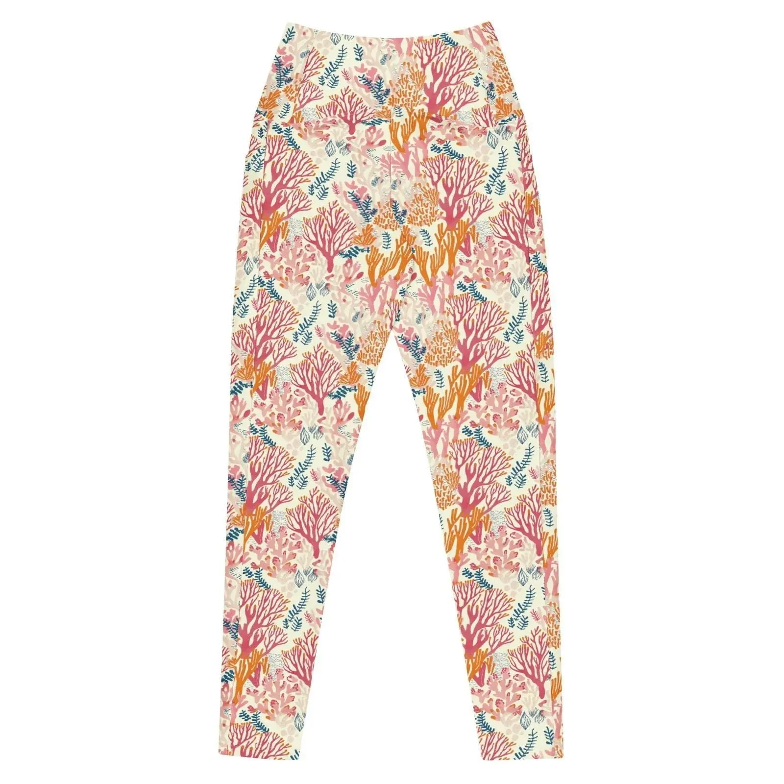 Coral Reef Eco Swim Leggings With Pockets