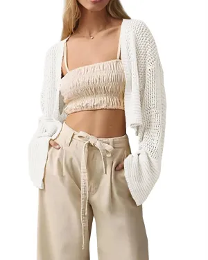 Cropped Cardigan Sweaters for Women Kimonos Boho Lightweight Summer Open Front Knit Cardigan Outerwear