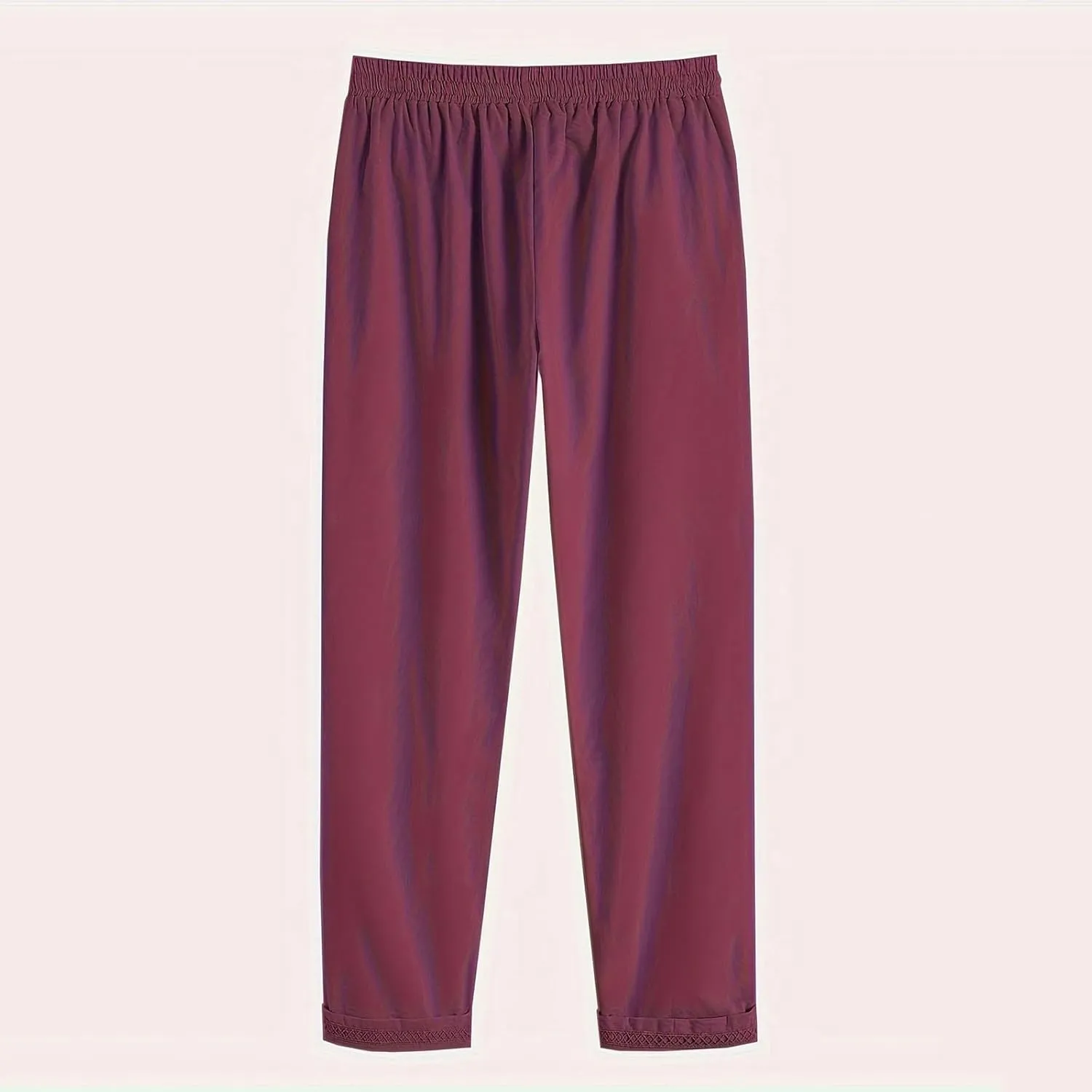 DASAYO Womens Linen Pants Drawstringgg Elastic Waist Straight Legg Trousers Summer Lightweigght Casual Pants with Pockets